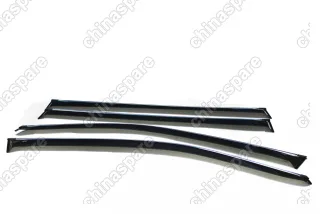 Дефлекторы окон Geely Atlas 2018- COBRA (хромированный молдинг)