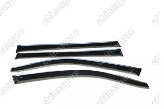 Дефлекторы окон Geely Atlas 2018- COBRA (хромированный молдинг)