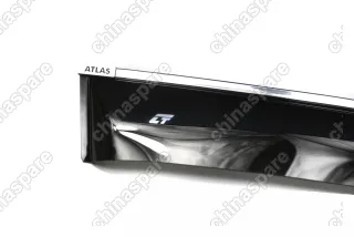 Дефлекторы окон Geely Atlas 2018- COBRA (хромированный молдинг)