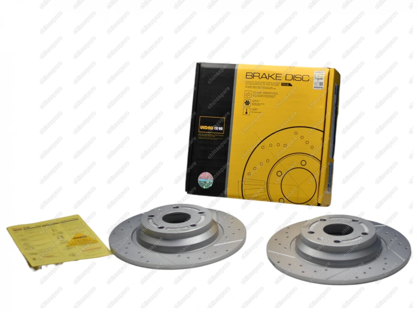 Диски тормозные задние перфорированные с насечками (комплект) UIDNU GAC GS8