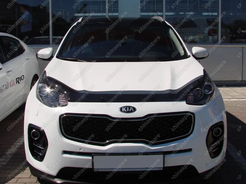 NLDSKISPO1612 Дефлектор капота темный KIA Sportage, 2016-
