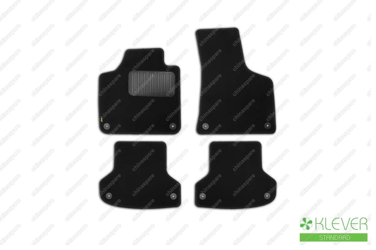KLEVER020410101210kh Коврики в салон Klever Standard AUDI A3 5D АКПП 2007->, хб., 4 шт. (текстиль)