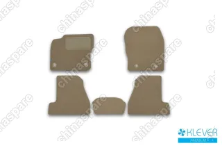 Коврики в салон Klever Premium FORD Focus III 2015-2018, 2018->, сед., 5 шт. (текстиль, бежевые)