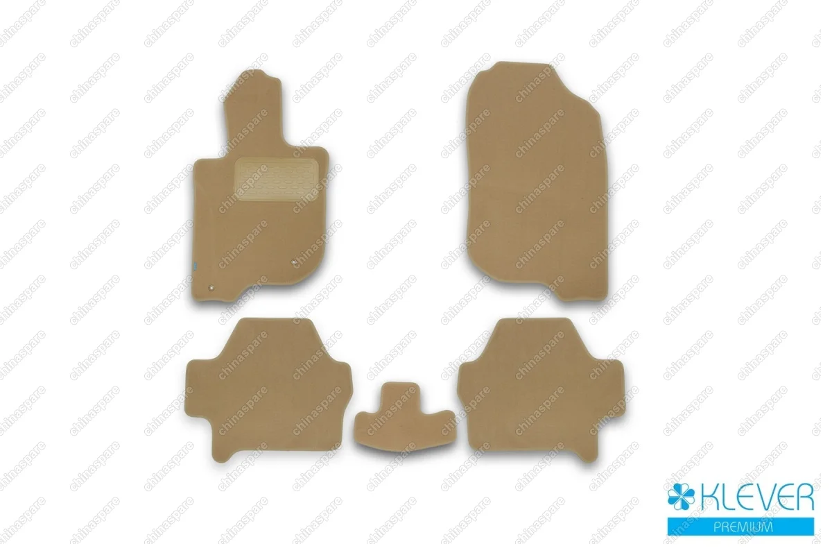 KLEVER04352022112kh Коврики в салон Klever Premium MITSUBISHI Pajero Sport, 2008-2015, внед., 5 шт. (текстиль, бежевые)