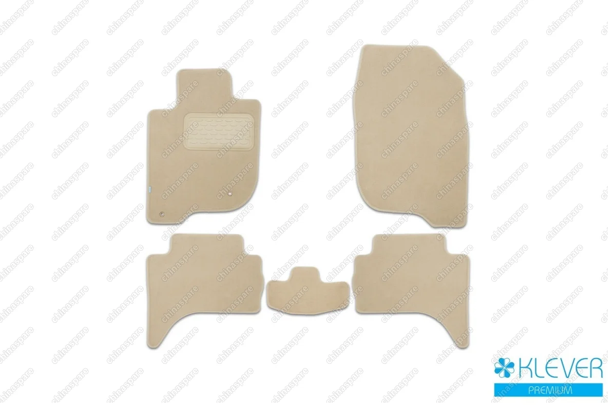 KLEVER04353022112kh Коврики в салон Klever Premium MITSUBISHI L200, 2015->, пикап, 5 шт. (текстиль, бежевые)