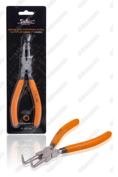 Щипцы для стопорных колец «загнутый сжим» 7 дюймов (180мм)