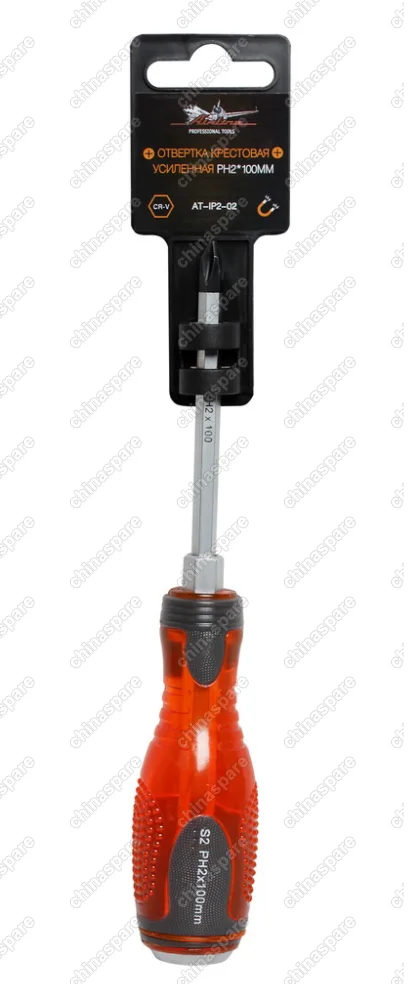 Отвертка крестовая усиленная под ключ PH2*100мм