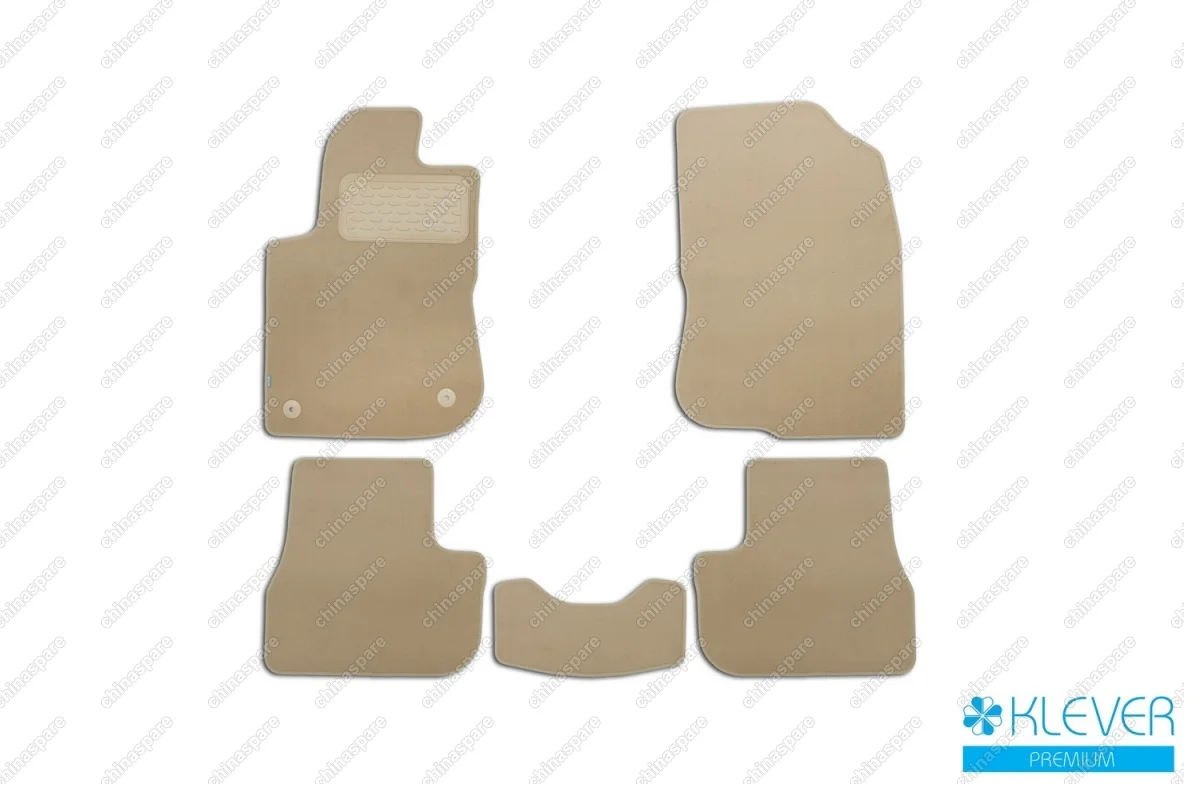 KLEVER04382422112kh Коврики в салон Klever Premium PEUGEOT 2008 2014->, кросс, 5 шт. (текстиль, бежевые)
