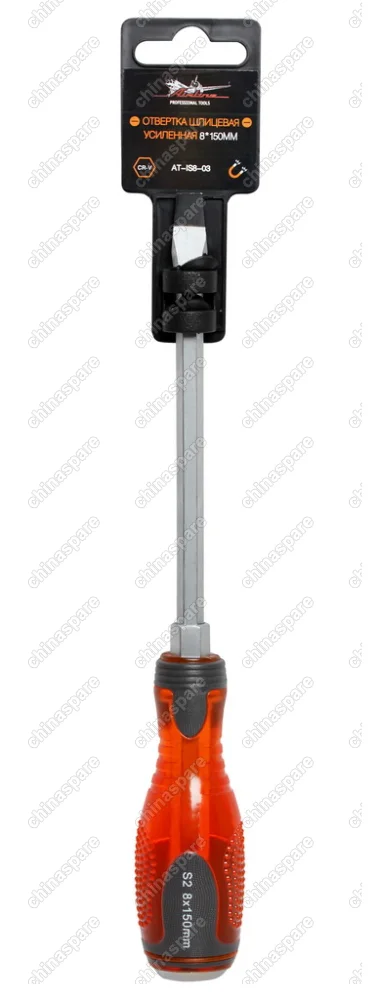Отвертка шлицевая усиленная под ключ 8*150мм