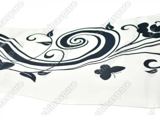 Наклейка декоративная на кузов (черный силуэт, цветы) Chevrolet Spark