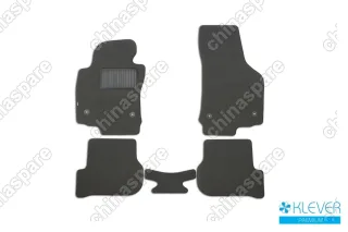 KLEVER03440222110kh Коврики в салон Klever Premium SEAT Leon АКПП 2007->, хб., 5 шт. (текстиль)