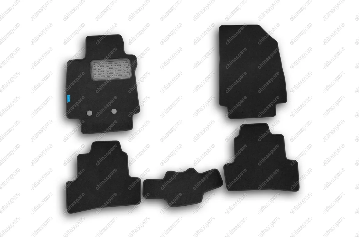 Коврики в салон RENAULT Clio III 2009->, хб., 5 шт. (текстиль)