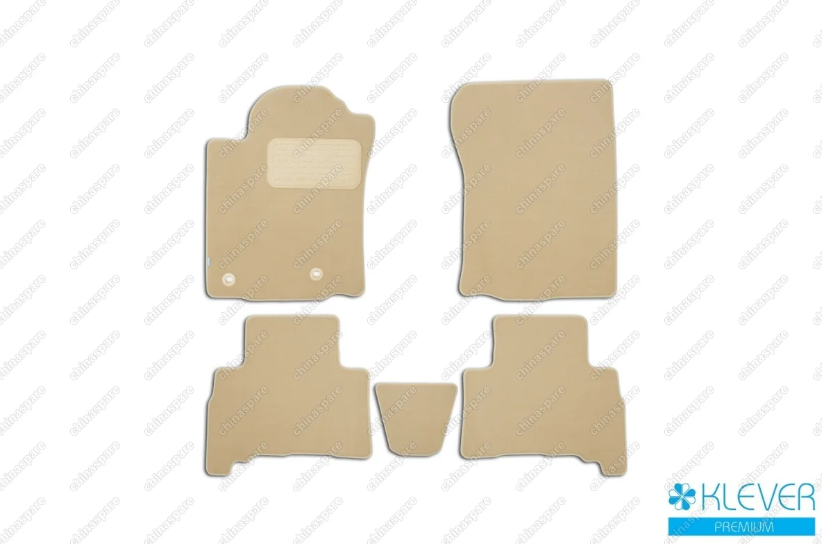 KLEVER04482922112kh Коврики в салон Klever Premium TOYOTA Land Cruiser 150, 5 мест, 2013-2015, 2015->, внед., 5 шт. (текстиль, бежевые)