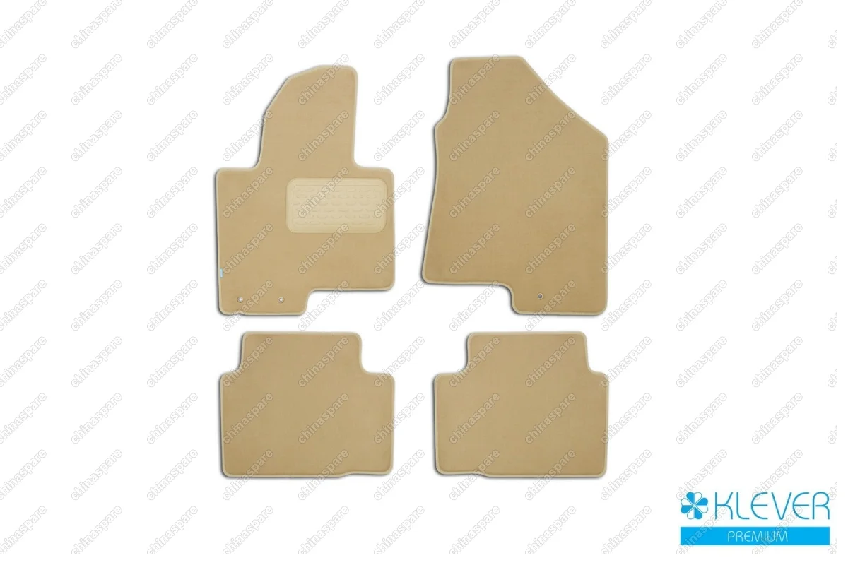KLEVER04203622112kh Коврики в салон Klever Premium HYUNDAI IX35 2010-> кросс., 5 шт. (текстиль, бежевые)