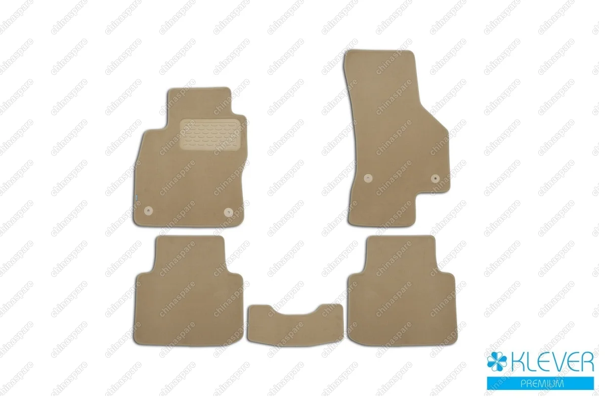 KLEVER04451822112kh Коврики в салон Klever Premium SKODA Superb, 2016->, сед., 5 шт. (текстиль, бежевые)