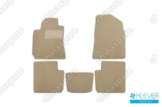 Коврики в салон Klever Premium CHERY Tiggo 3, 2017->, кросс, 5 шт. (текстиль, бежевые)