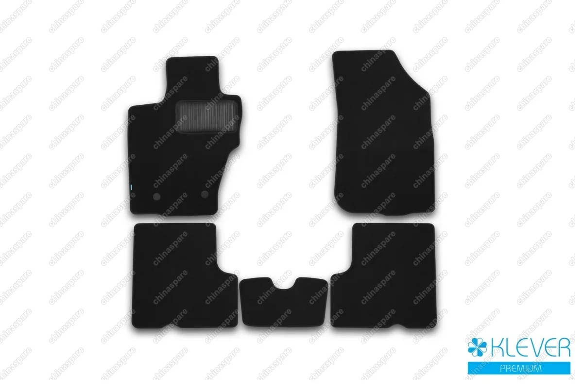 KVR03413222110kh Коврики в салон Klever Premium RENAULT Duster 2WD/4WD 2015->, кросс., без ручки для дистанционного открытия лючка бензобака, 5 шт. (текстиль)