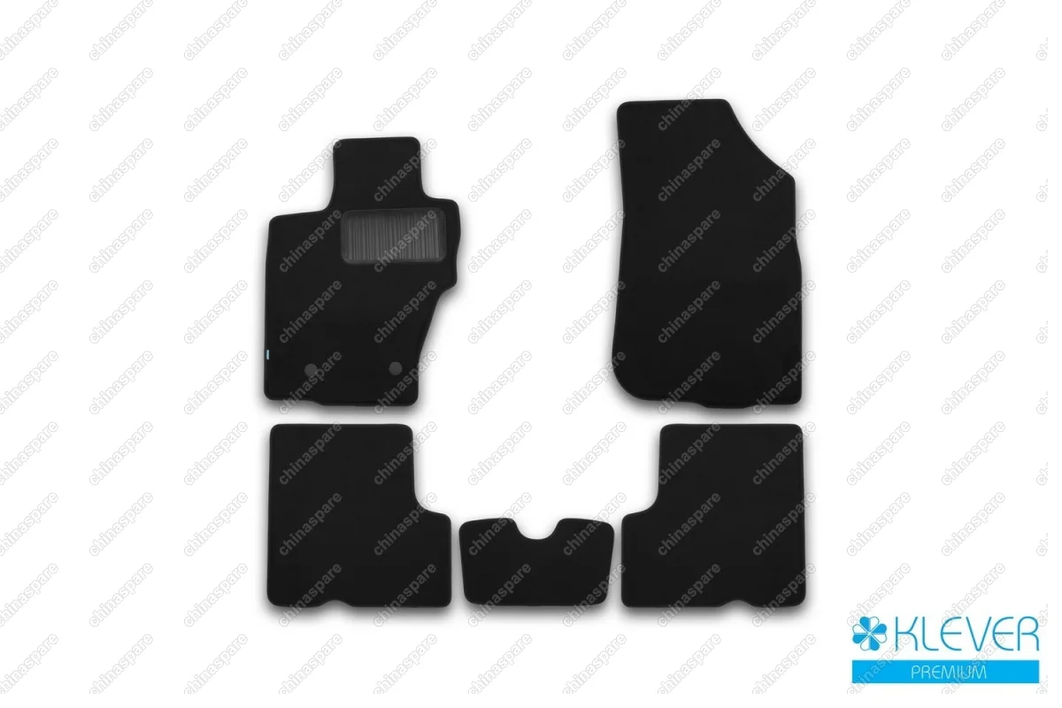 KVR03365522110kh Коврики в салон Klever Premium NISSAN Terrano 2014->, кросс., без ручки для дистанционного открытия лючка бензобака, 5 шт. (текстиль)