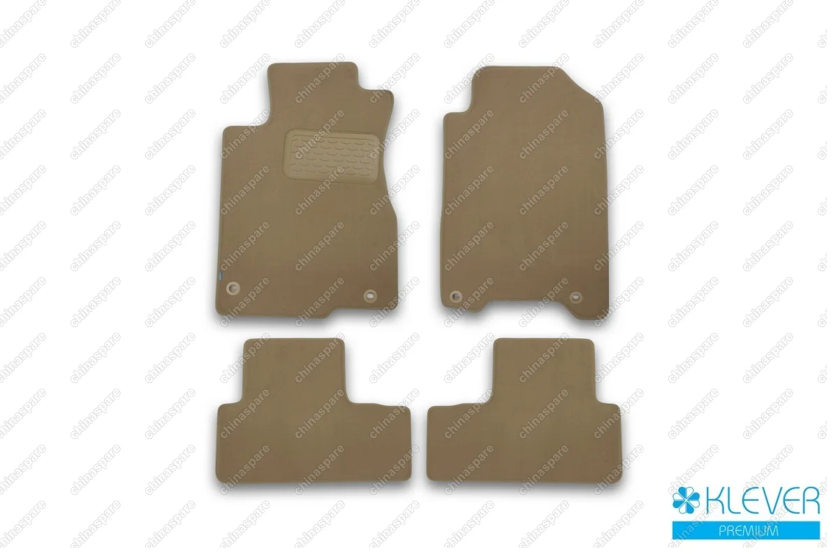 KLEVER04183122112kh Коврики в салон Klever Premium HONDA CR-V, 2015->, кросс., с сабвуфером, 4 шт. (текстиль, бежевые)