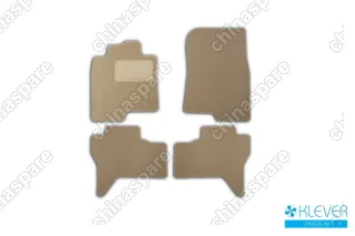 Коврики в салон Klever Premium MITSUBISHI Pajero IV 2006->, внед., 4 шт. (текстиль, бежевые)
