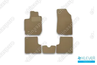 KLEVER04365722112kh Коврики в салон Klever Premium NISSAN Terrano, 2014->, кросс., с ручкой для дистанционного открытия лючка бензобака, 5 шт (текстиль, бежевые)