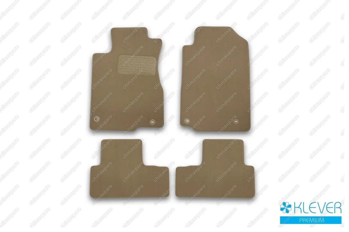 KLEVER04183022112kh Коврики в салон Klever Premium HONDA CR-V, 2015-2016, кросс., 4 шт. (текстиль, бежевые)