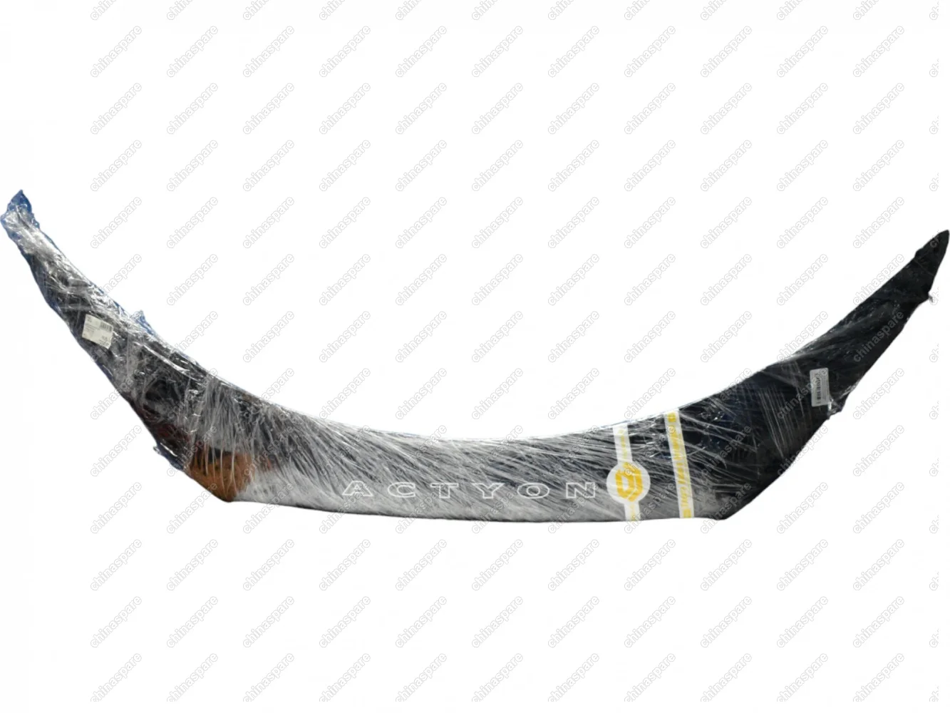 Дефлектор капота CA Plastic Classic черный для SsangYong Actyon New (2011-2013)