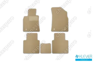 Коврики в салон Klever Premium GEELY GC9, 2016->, сед., 5 шт. (текстиль, бежевые)
