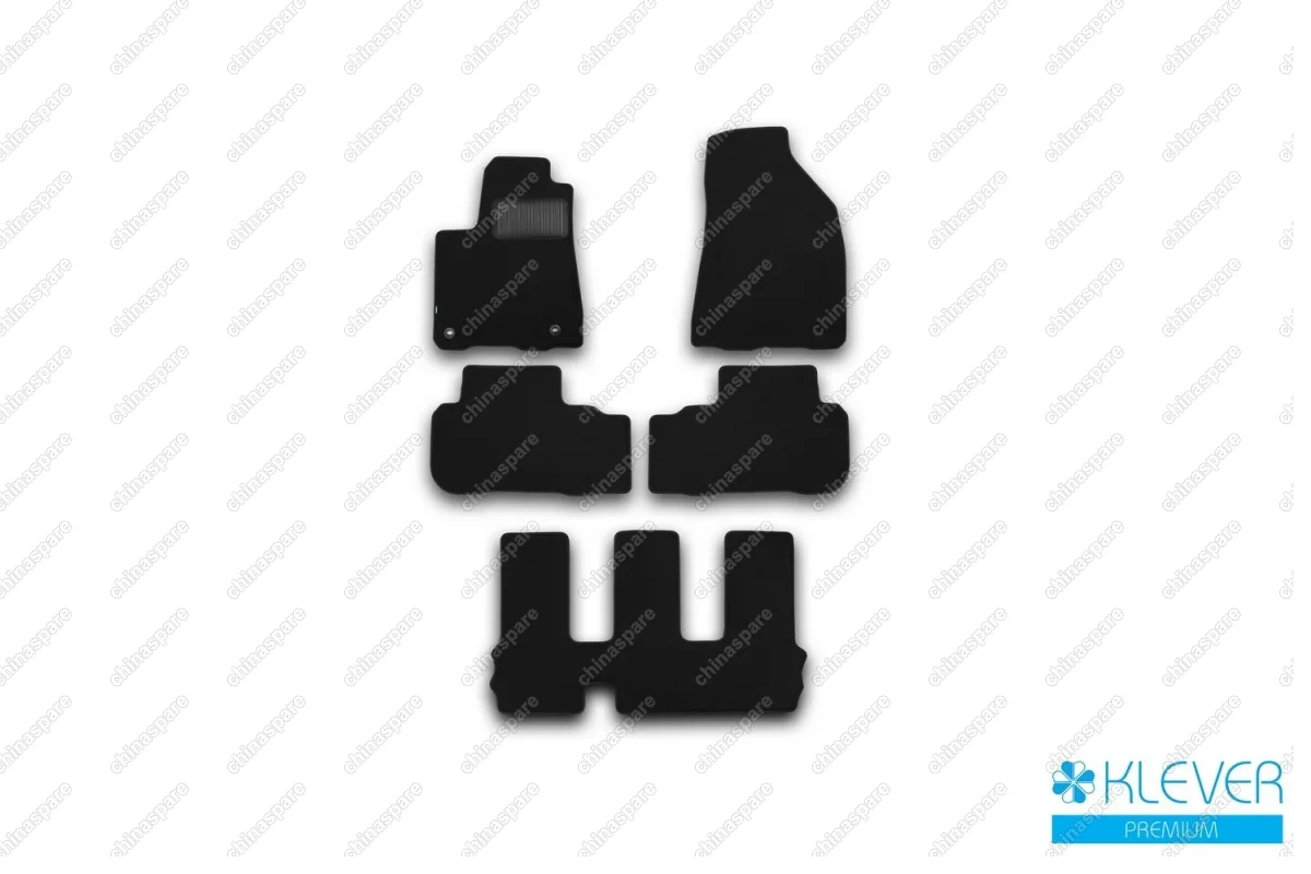KVR03487522110kh Коврики в салон Klever Premium TOYOTA Highlander 2014->, внед., 5 шт. (текстиль)