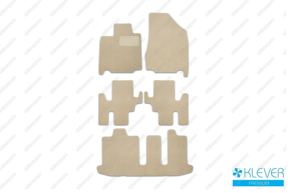 KLEVER04365922112kh Коврики в салон Klever Premium NISSAN Pathfinder, 2014->, внед., 5 шт. (текстиль, бежевые)
