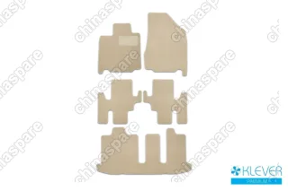 KLEVER04365922112kh Коврики в салон Klever Premium NISSAN Pathfinder, 2014->, внед., 5 шт. (текстиль, бежевые)