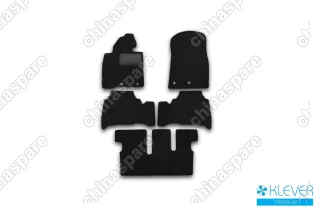 Коврики в салон Klever Premium  TOYOTA Land Cruiser 200, 7 мест, АКПП, 2012->, внед., 5 шт. (текстиль)
