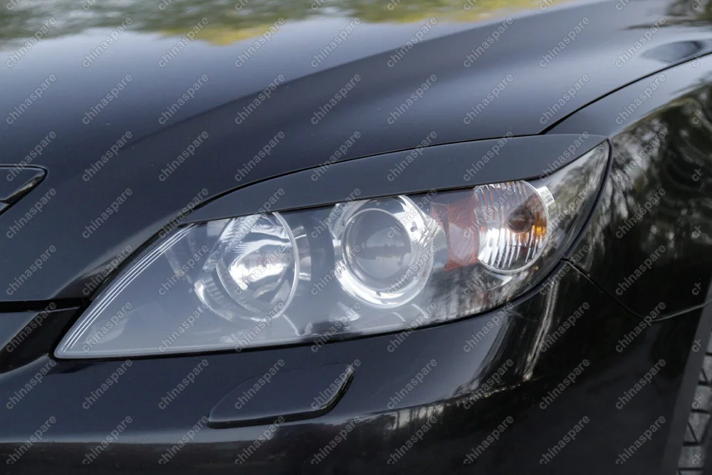 REM3014700 Накладки на передние фары (реснички)  для MAZDA 3 (хэтчбэк) 2003-2008, глянец (под покраску)