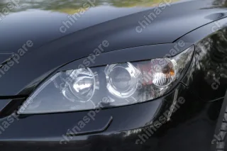 REM3014700 Накладки на передние фары (реснички)  для MAZDA 3 (хэтчбэк) 2003-2008, глянец (под покраску)