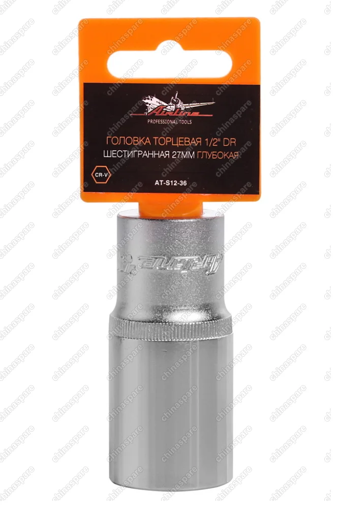 Головка торцевая 1/2 дюйма DR шестигранная 27мм глубокая