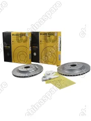 Диск тормозной задний перфорированный с насечками UIDNU (комплект) Lixiang L7, L9