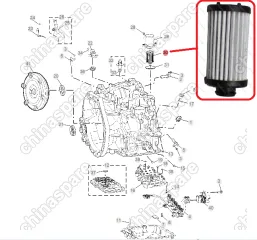 Фильтр масляный вариатора MG5 1,5 L / наружный цилиндрический Roewe I5 I6 CVT180 ( 10406973) Bmteil