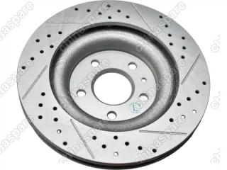 Диск тормозной передний (перфорированный, с насечками) JAC JS4 / Москвич 3 (комплект) (3500330U3400) UIDNU