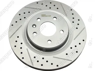 Диск тормозной передний (перфорированный, с насечками) JAC JS4 / Москвич 3 (комплект) (3500330U3400) UIDNU