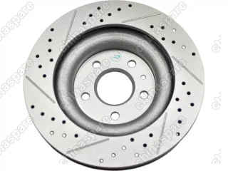 Диск тормозной передний (перфорированный, с насечками) JAC JS4 / Москвич 3 (комплект) (3500330U3400) UIDNU