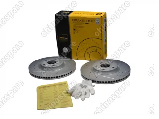 Диск тормозной передний UIDNU (перфорированный, с насечками) Changan CS75 4WD (комплект)