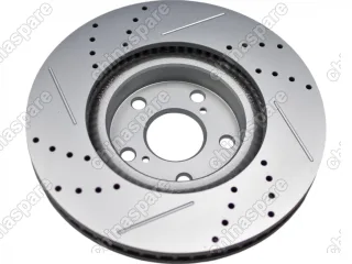 Диск тормозной передний UIDNU (перфорированный, с насечками) Changan CS75 4WD (комплект)