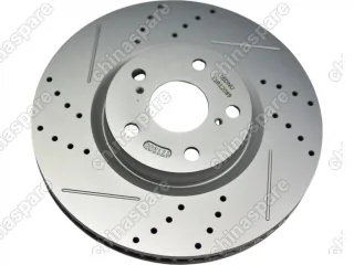 Диск тормозной передний UIDNU (перфорированный, с насечками) Changan CS75 4WD (комплект)