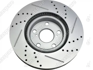 Диск тормозной передний UIDNU (перфорированный, с насечками) Changan CS75 4WD (комплект)