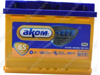Аккумулятор АКОМ+ EFB (Start-Stop) 65Ah/670 (плюс слева) Changan CS35 Plus, CS75 / Great Wall Hover, Hover H6 (242x175x190)