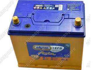 Аккумулятор АКОМ Asia EFB 75Ah/750 (плюс справа) Geely Emgrand X7 (260x173x225)