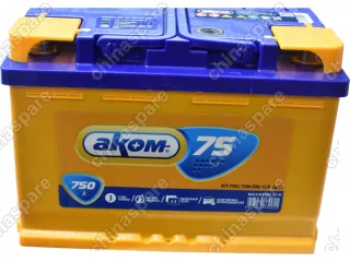 Аккумулятор АКОМ 75Ah/750 (плюс слева) Great Wall Hover/Hover H6 (277x175x190)