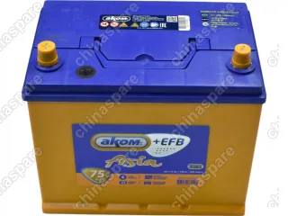 Аккумулятор АКОМ Asia EFB 75Ah/750 (плюс слева) Haval H6 (260x173x225)