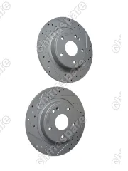 Диски тормозные задние UIDNU (комплект) Changan UNI-V 1,5T (перфорированный, с насечками)