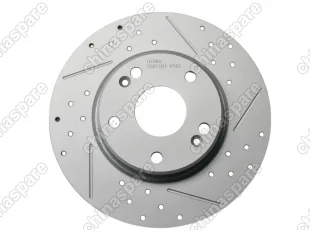 Диски тормозные передние UIDNU (комплект) Changan UNI-V 1,5T (перфорированный, с насечками)